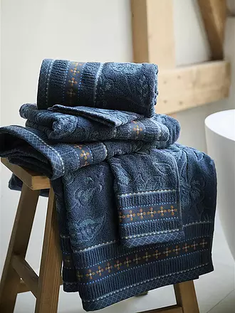 PIP STUDIO | Handtuch  JASMIN JACQUARD 55x100cm Dark Blue | 